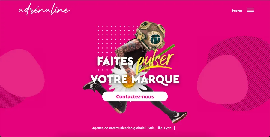 Adrénaline Agence Marketig Lille Page accueil