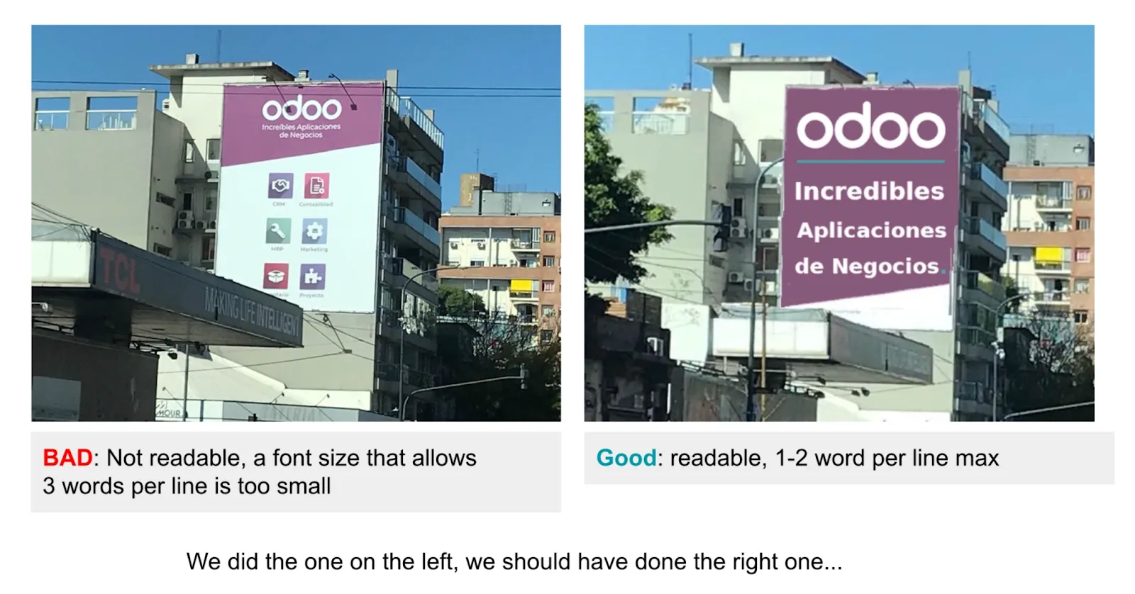 Exemple de panneaux publicitaires urbains