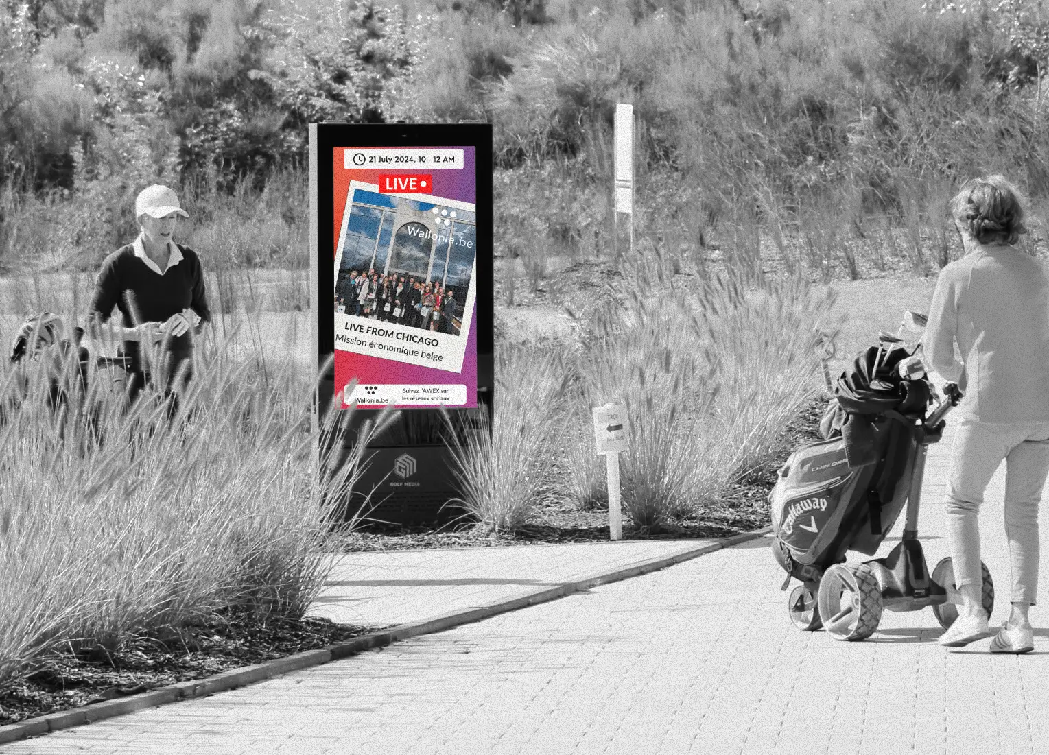 SocialDOOH Amplifier - on a DOOH screen
