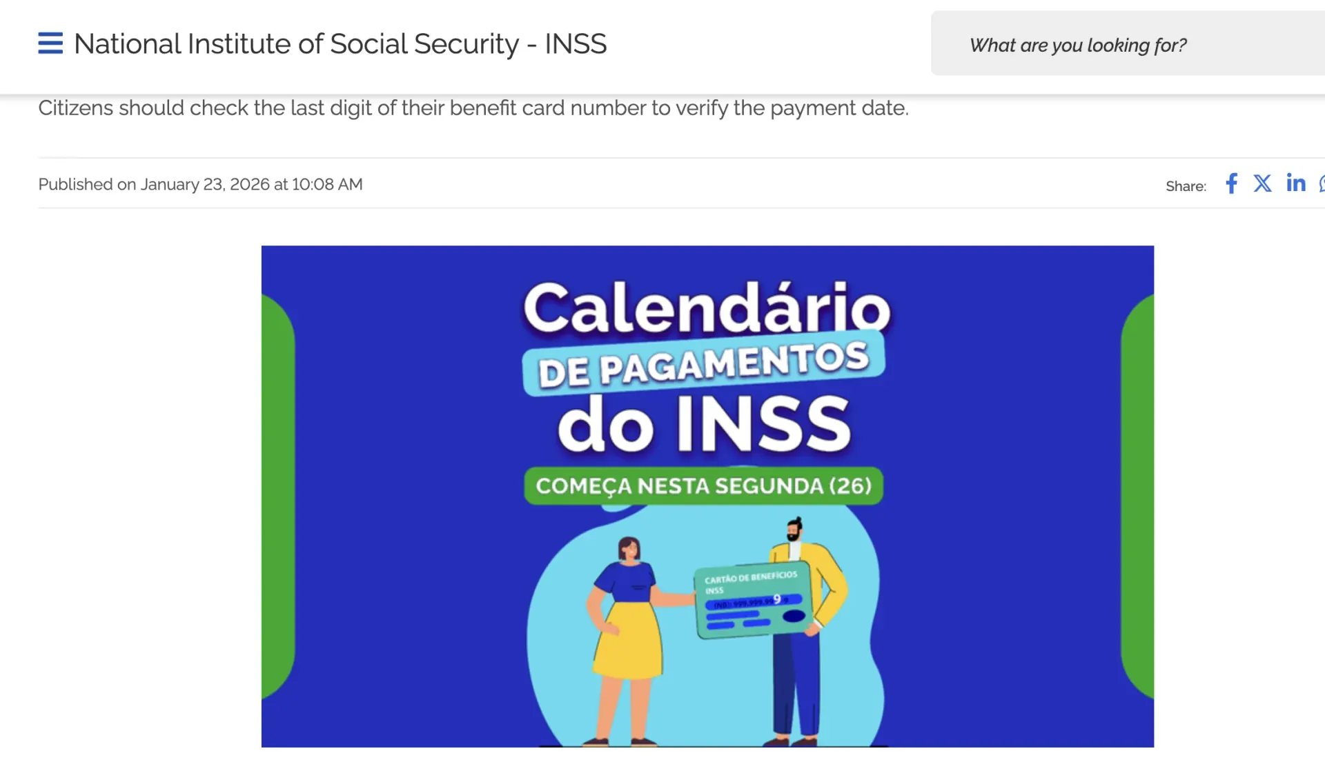 Compte à Rebours Paiement INSS - contenu d'origine