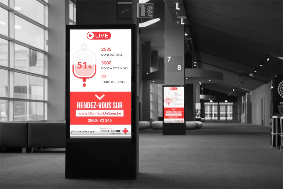 Real-time Data Display - on a DOOH screen