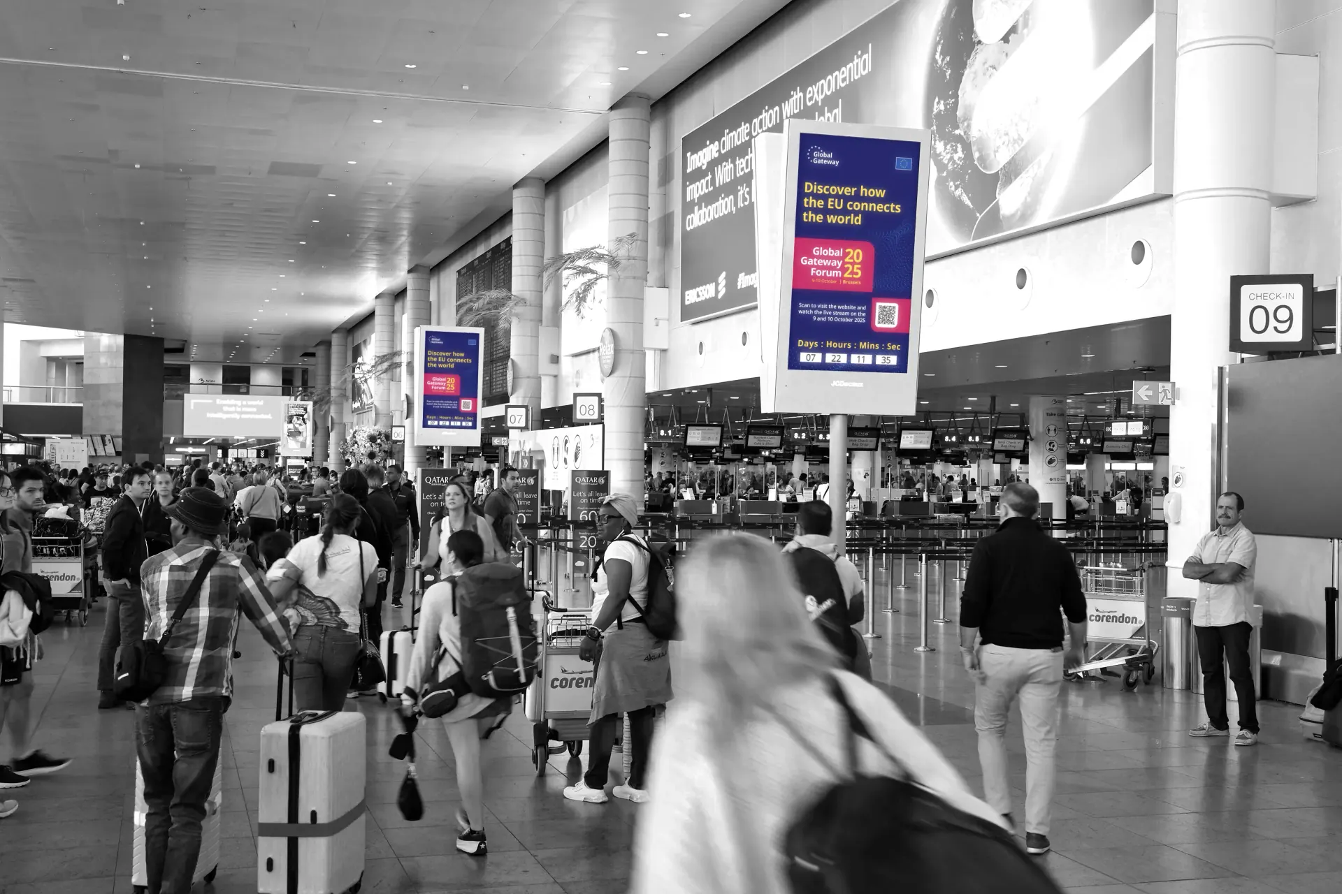 Countdown - rendu sur écran DOOH