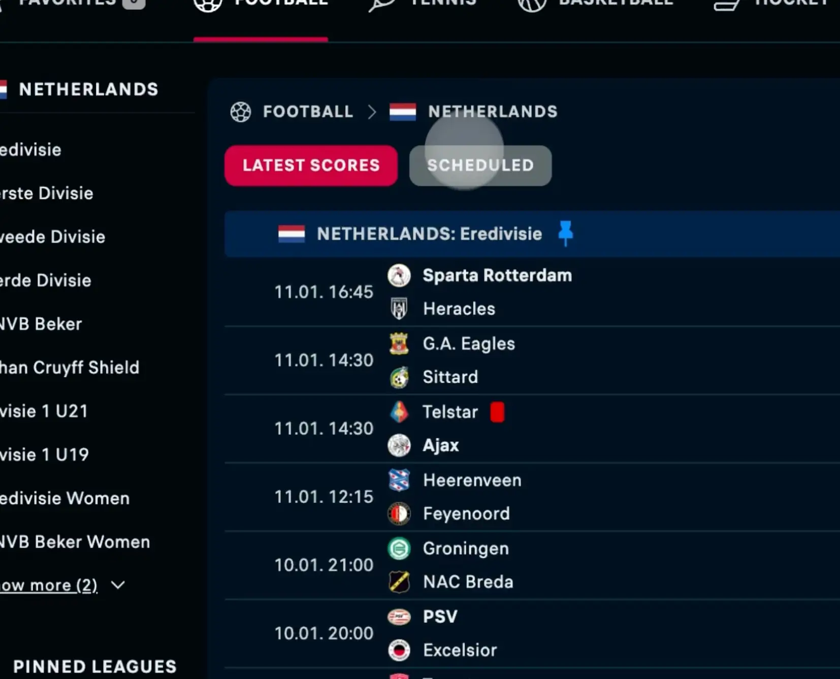 Real-time Scores - original content