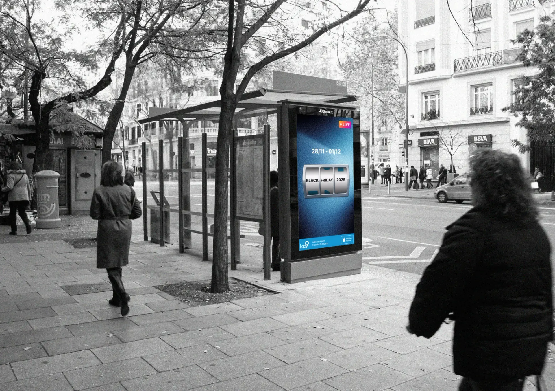 Black Friday Countdown - on a DOOH screen