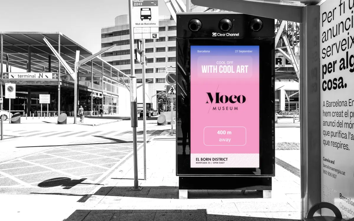 Climat reactif - rendu sur écran DOOH