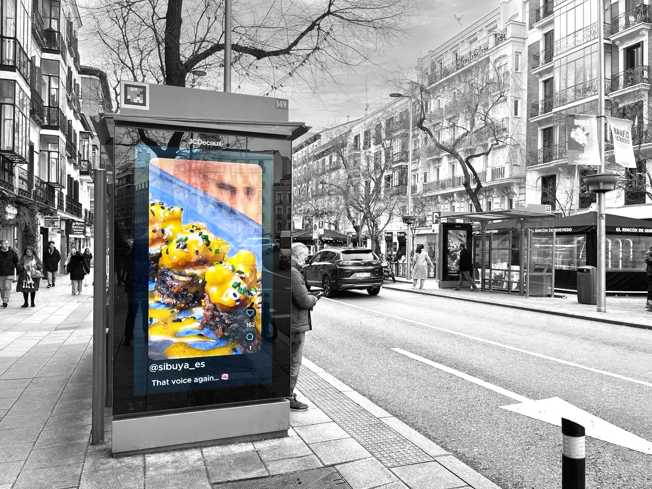 SocialDOOH Amplifier - on a DOOH screen